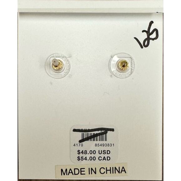 BaubleBar x Anthropologie NWT Pumpkin Latte Stud Earrings - Picture 2 of 2